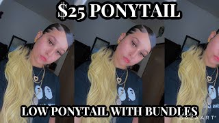Sleek Side Part Ponytail W/ Edges | *Using Beauty Supply Store Bundles*