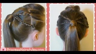 Double Braided Edgy Ponytail Hairstyle, Back To School