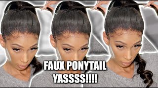 Faux Ponytail!! | How To Successfully Do High Ponytail On Full Lace Wig- Afsisterwig
