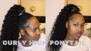 High Ponytail W/Curly Weave Tutorial | Spring/Summer Hairstyle | South African Youtuber | Speshly M