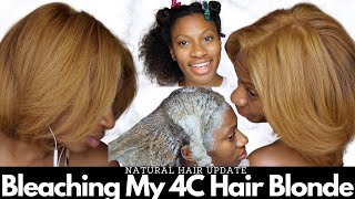 How I Bleached My 4C Natural Hair Honey Blonde At Home By Myself, Mess Ups & Fixes Included!