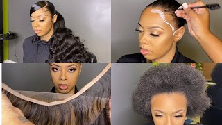 Take Out Old Wig & Installing A Frontal Ponytail In 9 Minutes | Erickajproducts.Com