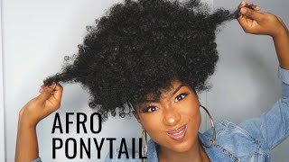 Afro Ponytail On Short Hair