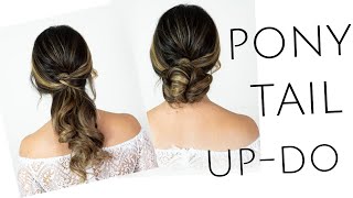 Ponytail Hairstyle & Soft Low Bun For Long Hair Tutorial- 2 In 1 Bridal Hair Style