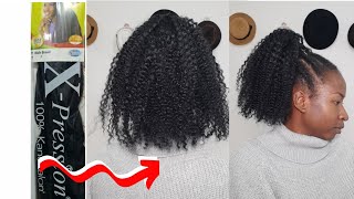 Diy Curly Afro Ponytail Wig Using Kanekalon Braiding Hair | Crochet Ponytail Wig |Belle_Graciaz