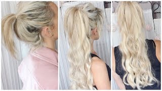 How To Get A Big Ponytail With Seamless Clip In Extensions | Dramaticmac
