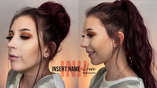 Insert Name Here Hair Extensions Review + Tutorial | Ponytail Extensions | Bun Hair Extensions