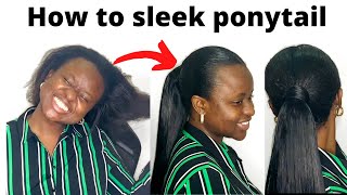 Diy||How To Sleek Ponytail || Invisible Sleek Ponytail Using Weave Bundles From Darling Hair