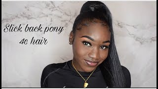 Slick Back Ponytail On 4C Hair | Aaliyahjay Inspired ❤️