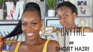 Quick And Easy Diy High Ponytail On Short Hair!