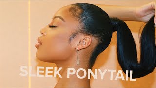 Sleek Ponytail Tutorial | Heatless