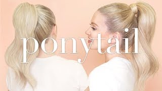 How To: High Ponytail With Clip In Hair Extensions (2 Looks: Straight & Waved Pony)