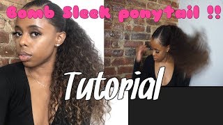 How To: Sleek Ponytail On Short Natural Hair Using Bundles