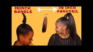 How To Get  Long Ponytail Using Short Weave-Ponytail Hacks {Alziza Hair}