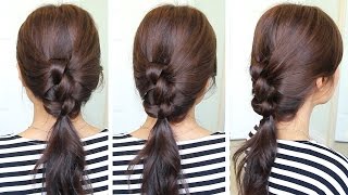 2 Min Knotted Ponytail Hairstyle | Hair Tutorial