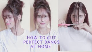 How To Easily Cut Perfect Bangs At Home | Anukriti Lamaniya