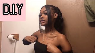 Easy 2 Bangs With Ponytail/Weave Using Bobby Pins