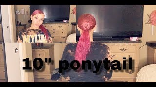 Invisible Ponytail Using A 10 Inch Bundle (No Glue Or Sewing)