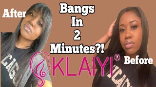 Trying Clip On Bangs From Amazon | Klaiyi Hair | Thatskeandra