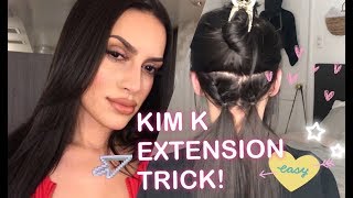 Kim Kardashian Hair Extension Trick