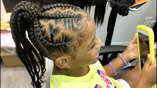 Easy| Protective Ponytail Hairstyles For Kids Ft @The Carter Family