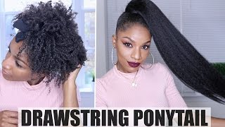 How To | Drawstring Ponytail On Natural Hair