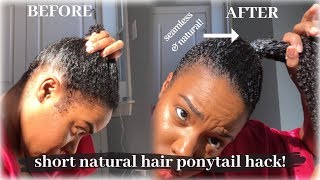 Easy High Ponytail On Short Natural Hair Tutorial | Nia Hope