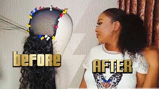 Diy How To Make Ponytail Wig With Weave Tutorial \Super Easy