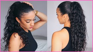 Ponytail With Bundles/Extensions Tutorial | Natural Hair | Abbiecurls