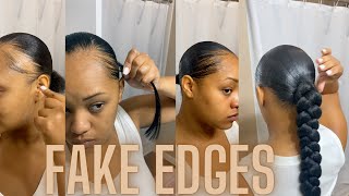 How To Conceal Your Edges + Short Hair Ponytail Hack
