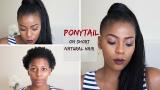 How To | Ponytail On Short Natural Hair | Using Kanekalon Hair | South African Natural Hair Blogger
