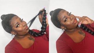 Super Easy Braided Ponytail On Full Lace Wig | Reese Lafleur