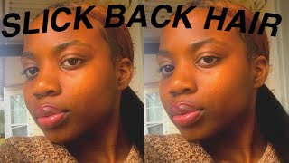 Slick Back Ponytail With Bundles + Natural 4C Hair