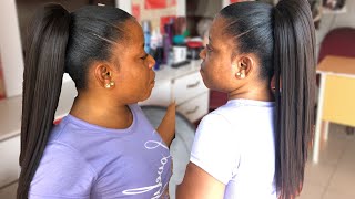 How To Ponytail With Short Weavon To Long Weavon Length