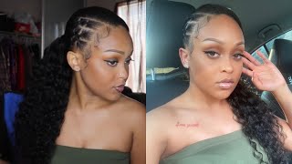 Watch Me: Do This Real Cute Ponytail Hairstyle While Smacked Ft. "Deep Wave”Ula Hair