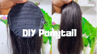 Diy Drawstring Ponytail On A Sewing Machine | Ft Unice Hair | Omoni Got Curls