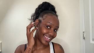 High Blunt Cut Ponytail With Crimps Tutorial | Step By Step On Natural Hair Ft. Angie Queen Hair