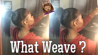 What Weave⁉️ How To Get A Longer Ponytail Using Weave
