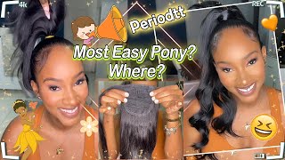 Easy Invisible Clip Ins Ponytail!Wrap Around Pony For Natural Hair Ft. #Ulahair