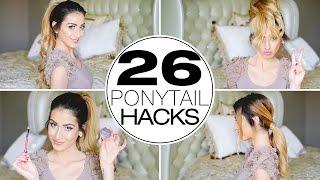 26 Insanely Simple Ponytail Hair Hacks!