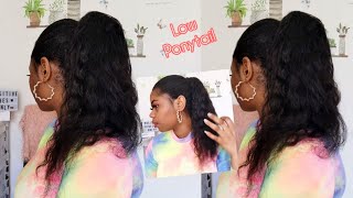 How To: Sleek Low Ponytail Tutorial With Bundle/Weave || Beginners Friendly | Ma Jemmiegold Tv