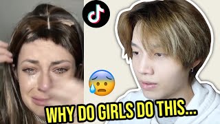 Asian Boy Reviewing Girls Cutting Bangs Tiktok Trend - Hair Fails