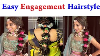 Engagement Hair Style | Bubble Ponytail  Hair Style| Step By Step Hair Style | Bridal Hair Style