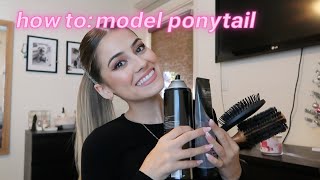 Model Ponytail Hair Tutorial // How To Do A Cute Ponytail!