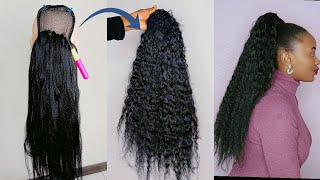 Diy Curly Ponytail Wig Using Braiding Extensions