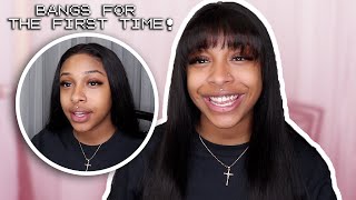 Cutting Fringe Bangs On My Lace Front Wig For The First Time! | Ali Pearl