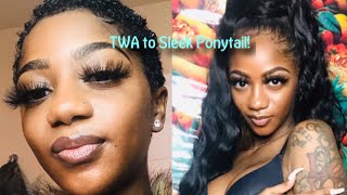 [How To] Sleek Ponytail On Short Twa Hair