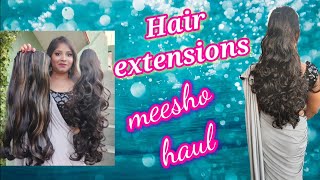 Meesho Hair Extension Haul//Ponytail Hair Extension Review