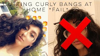 I Don'T Know What Im Doing! Diy Cutting Curly/Wavy Bangs By Myself Gone Wrong!!!!