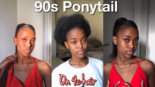 90S Ponytail Hairstyle Tutorial | Got2B | 4C Hair | #Roadto400Subs | South African Youtuber